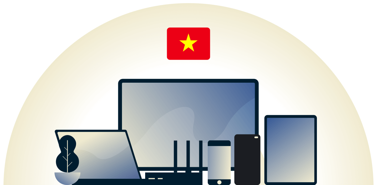様々なデバイスを保護するベトナム対応VPN